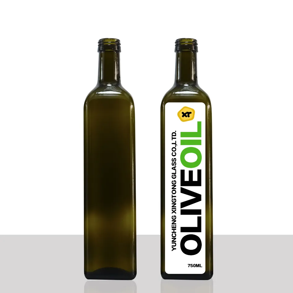 750ml Green Olive Oil Bottle