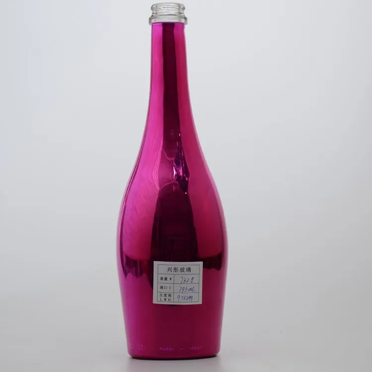 Electroplate Kinds Of Colors Glass Bottle For Champagne