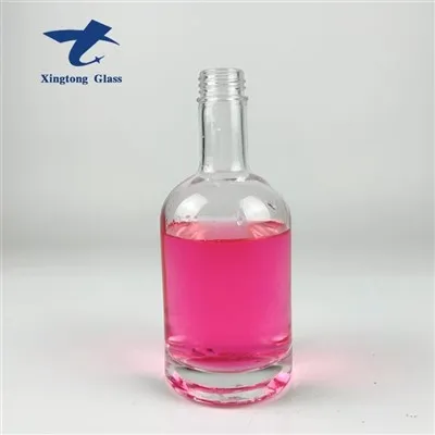 Sticle rotunde de sticlă cu șurub de 375 ml